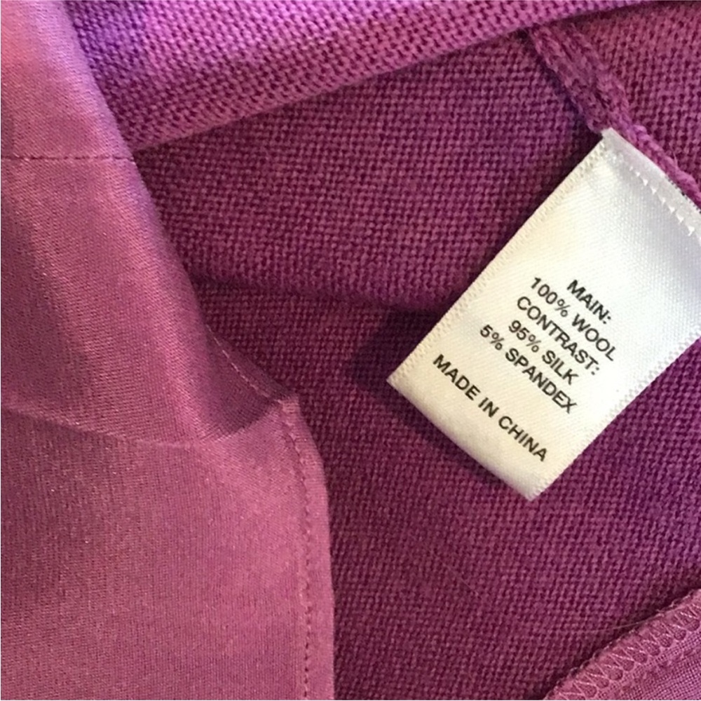 St. John Purple Layered Knit Top - Picture 5 of 9